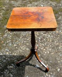 English Regency Period highly figured rosewood candlestand c1820