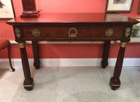 French 2nd Empire mahogany pier table with bronze mounts