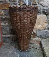 19thc French willow grape harvesting basket