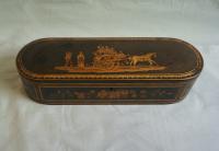 19thc Continental dresser box with scenic inlay