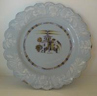 Pair Antique porcelain Bristol Delft Plates
