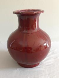 19th century Chinese export porcelain oxblood vase
