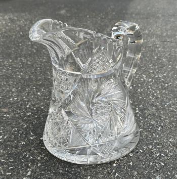 Image of American brilliant cut glass water pitcher c1900