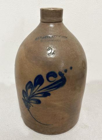 Image of J S Taft stoneware 2 gallon jug c1870