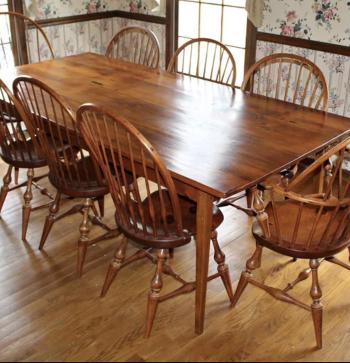 Image of James Dew dining table from antique pine boards
