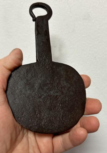 Image of Early American iron butter patter circa 1800