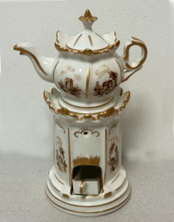 Image of 19thc Nast Paris porcelain tea veilleuse