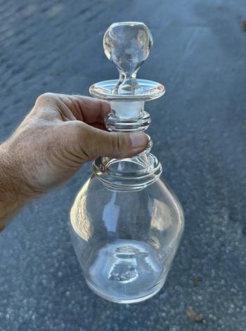 Image of American blown glass decanter c1800