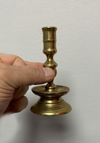 Image of 18thc English brass candlestick
