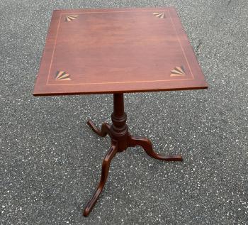 Image of Rare Eldred Wheeler inlaid cherry candle stand