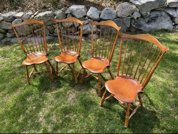 Image of Set of four D R Dimes Landcaster County style side chairs