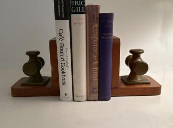 Image of Pair of bronzed ships bookends c1920