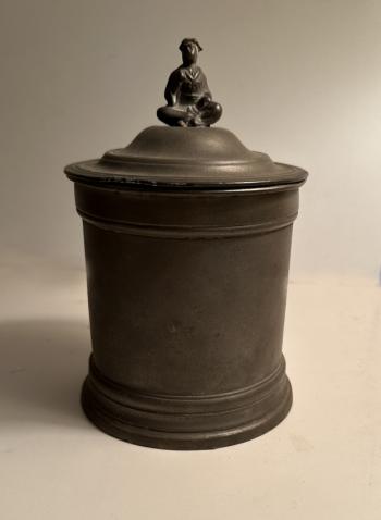 Image of Chinese pewter tea caddy c1900