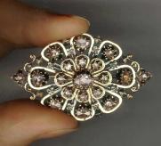 Napolean lll French brooch rose diamonds