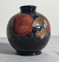 Moocroft English Art Pottery pomegranate 4 inch vase