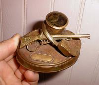 Antique American Victorian brass candlestick