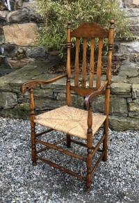 Early American banister back arm chair c1740