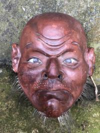 Japanese papier mache Noh mask c1900