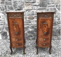 Pair of continental silver chests c1880