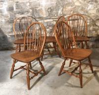 Nichols and Stone brace back oak Windsor chairs