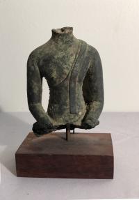 Thai bronze torso of Buddha 1335 to 1550