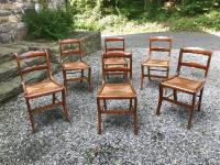 Six walnut chairs by Amana Colony Iowa