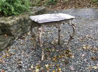 French baroque hand carved marble top table