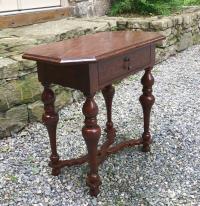 Italian Renaissance style inlaid table with drawer