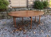 Antique pine drop leaf harvest table with swing legs