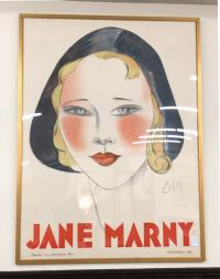French film poster of Jane Marny circa 1930