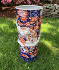 Antique Japanese Imari umbrella stand c1880