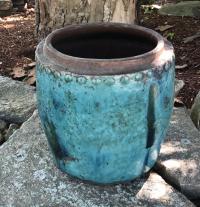 Chinese blue ceramic storage jar 19thc
