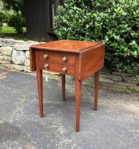 Antique cherry work table New England c1820