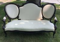 American Victorian rosewood parlor settee c1875