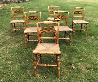 Original Hitchcock maple chairs with eagle backs