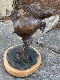 Bronze turtle sculpture by Retha Walden Gambaro