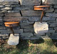 French walnut wall brackets c1900