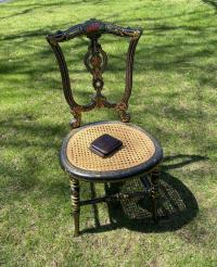 Victorian hand painted diminutive chair c1880