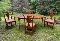 Eldred Wheeler dining table and four chairs in cherry