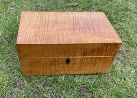 Early small tiger maple box c1800