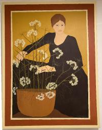 Portrait of a woman in black by Pamela Holeman