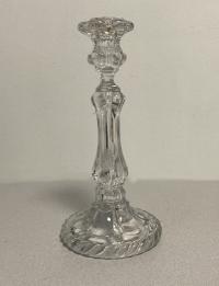 Antique Baccarat clear crystal candlestick c1850