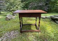 Vintage Stickley pine tavern table with drawer