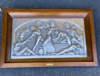 Danaides by Paul Vincze pure silver bas relief sculpture