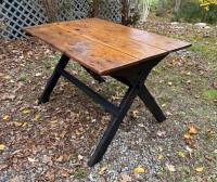 Antique country pine sawbuck table