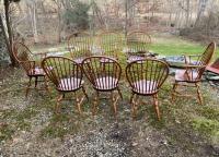 D R Dimes 8 bow back Windsor chairs