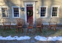 D R Dimes 8 bamboo Windsor chairs