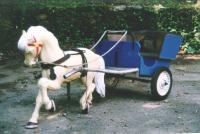 Antique castiron Carnival horse carriage