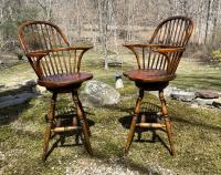 Titchmars and Goodwin elm bar stools or island chairs
