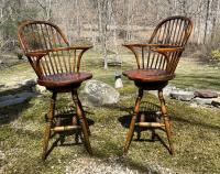 Titchmars and Goodwin elm bar stools or island chairs